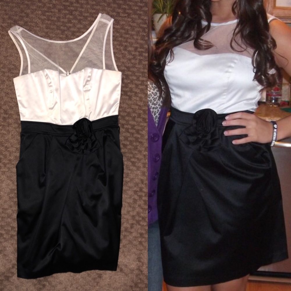 Black and White Semi-Formal Dress